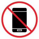 No mobile phone sign icon