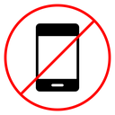 No mobile phone sign icon