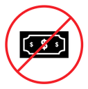 No money sign (2) icon