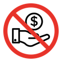 No money sign icon