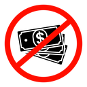 No money sign 2 icon