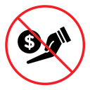 No money sign icon