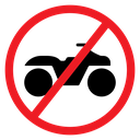 No Motorcycles Sign icon