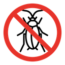 No parasitic insects sign icon