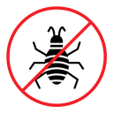 No parasitic insects sign icon
