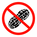 No peanut sign icon
