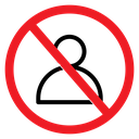 No Person Allowed Sign icon