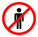 No man sign icon