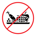 Picnics are prohibited sign icon