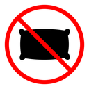 No pillow sign icon