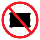 No Pillows Sign icon