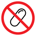 No Pills Sign icon