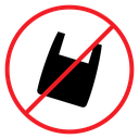 No plastic sign icon