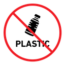 No plastic sign icon