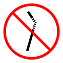 Stop using the plastic straw icon