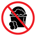 No Popcorn Sign icon