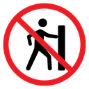 No Pushing Sign Color Filled icon
