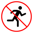 No running sign icon
