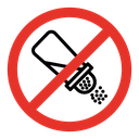 No salt sign icon