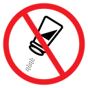 No Salt Sign icon