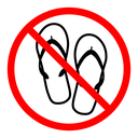 No sandals sign icon