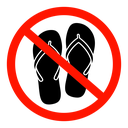 No sandals sign icon