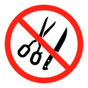 No scissors or no knives sign icon