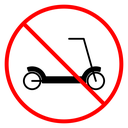 No Scooters Sign icon
