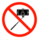 No selfie sign icon