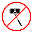 No selfie sign icon