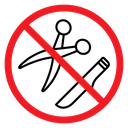 No Sharp Objects Sign icon