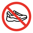 No shoes sign icon