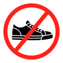 No shoes sign icon