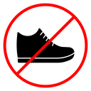No shoes sign Color Filled icon