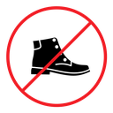 No shoes sign icon