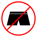 No shorts icon
