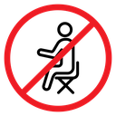 No Sitting Sign icon