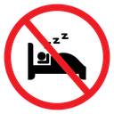 No Sleeping Sign icon