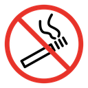 No smoking cigarette sign icon