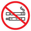 No Smoking Or Vaping Sign icon
