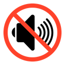 No sound sign icon