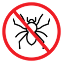 No Spiders Sign Color Filled icon