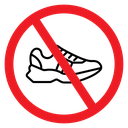 No Sports Shoes Sign icon