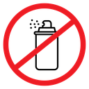 No Spray Paint Sign icon