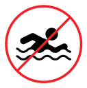 No swimming sign (2) icon