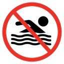 No Swimming Sign icon