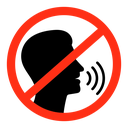 No talking sign icon