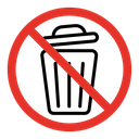 No trash icon
