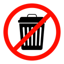 No trash icon