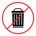No trash icon